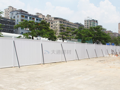 市政标准PVC围挡2米高白色款规格介绍