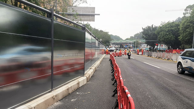 c类围挡-镀锌钢结构围挡C款-施工围挡-深圳道路改造项目工程
