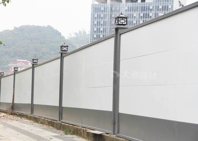 烤漆围挡-东莞樟木头道路修建施工围挡工程-东莞-深圳市大通建材有限公司钢围挡生产定制厂家