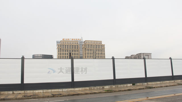 东莞围挡A类定制款4米高-东莞广播电视中心施工工程围挡-东莞-深圳市大通建材有限公司钢围挡生产定制厂家
